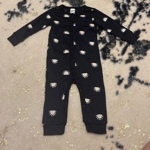 Black and white sun romper